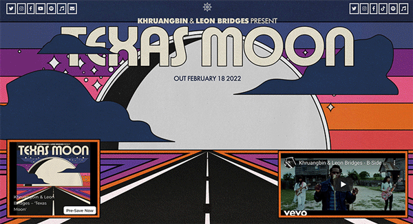 Khruangbin/Leon Bridges 'Texas Moon' Website